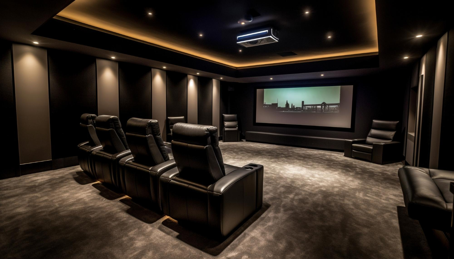 Runda Sky Penthouse home theater